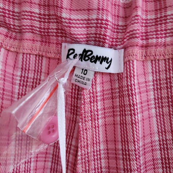 NWT Red Berry Fashion vintage style pink stripe pants - Picture 4 of 7